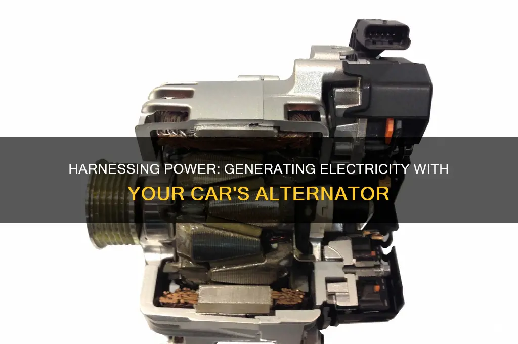 how to generate electricity from a car alternator