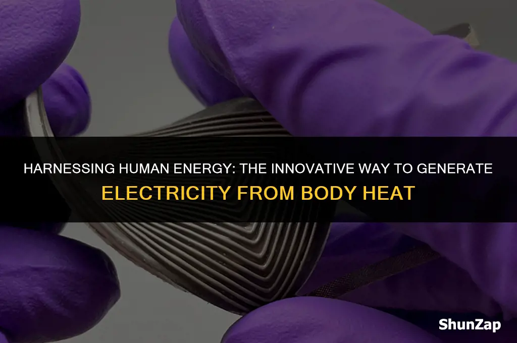 how to generate electricity from body heat