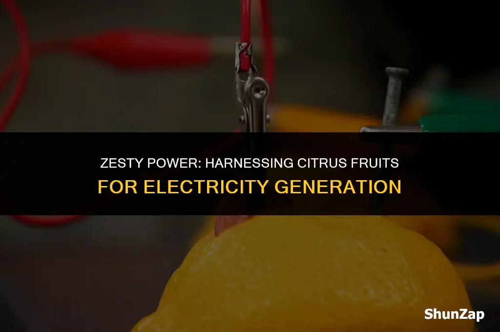 how to generate electricity using citrus fruits