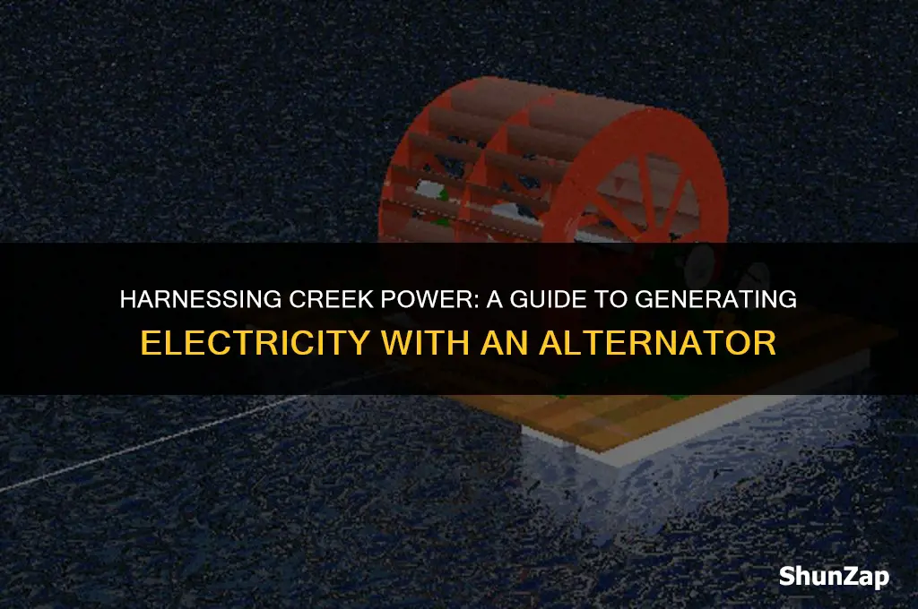 how to generate electricity using creek and alternator