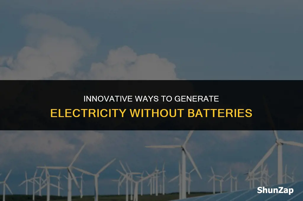 how to generate electricity without using battery