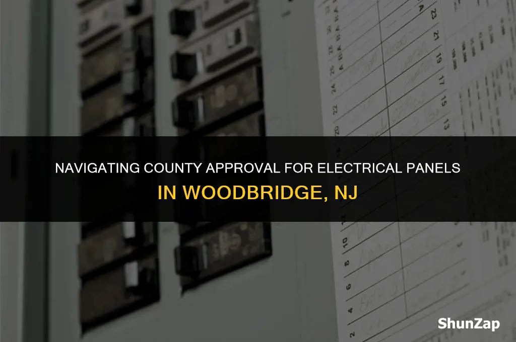 how to get county approval for electrical panel woodbridge nj