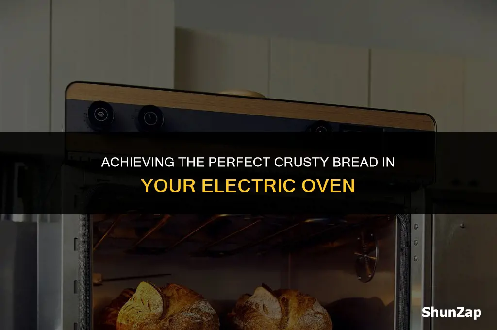 how to get crusty brwad in a electric oven