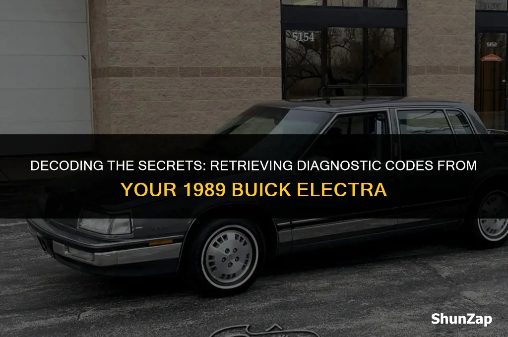 how to get diagnostic codes from a1989 buick electra
