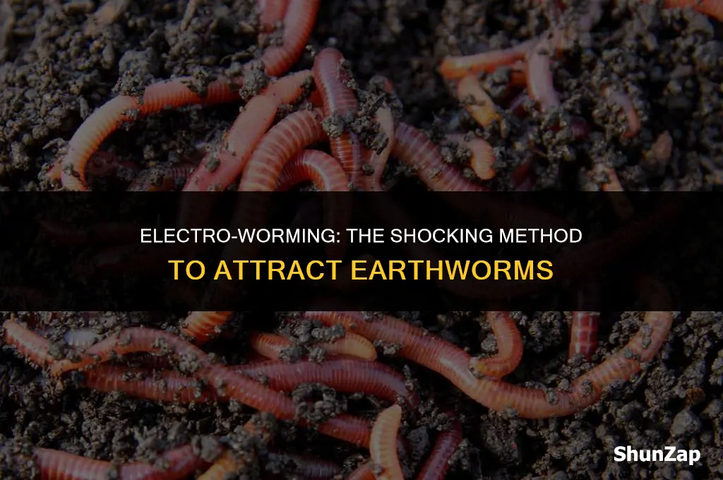 how to get earthworms with electricity