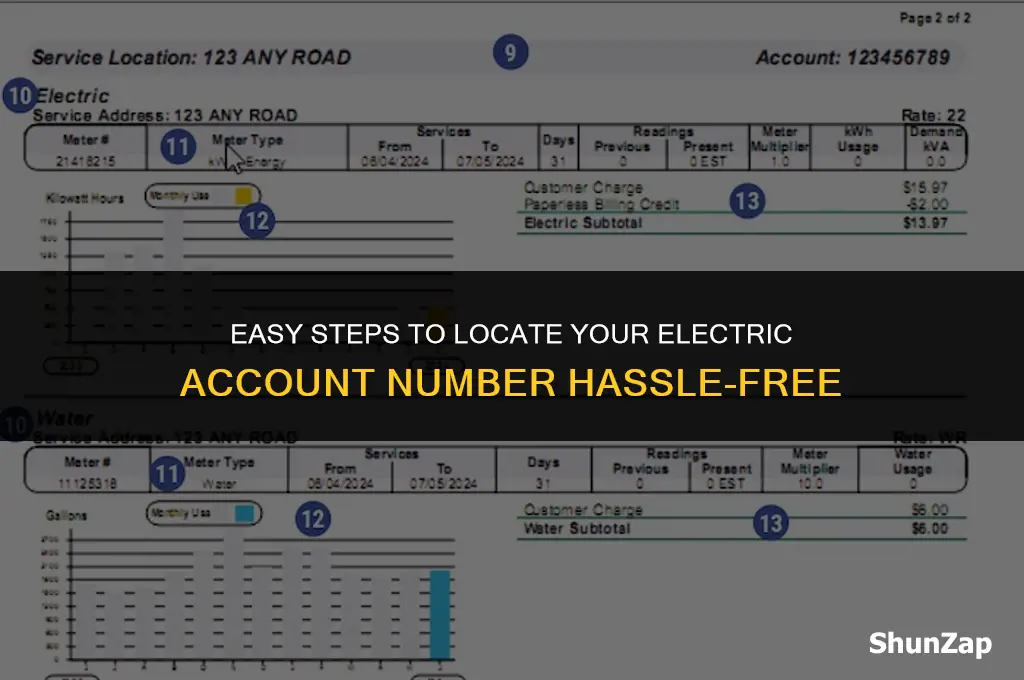 how to get electric account number