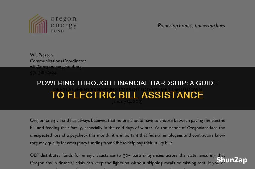 how to get electric bill help