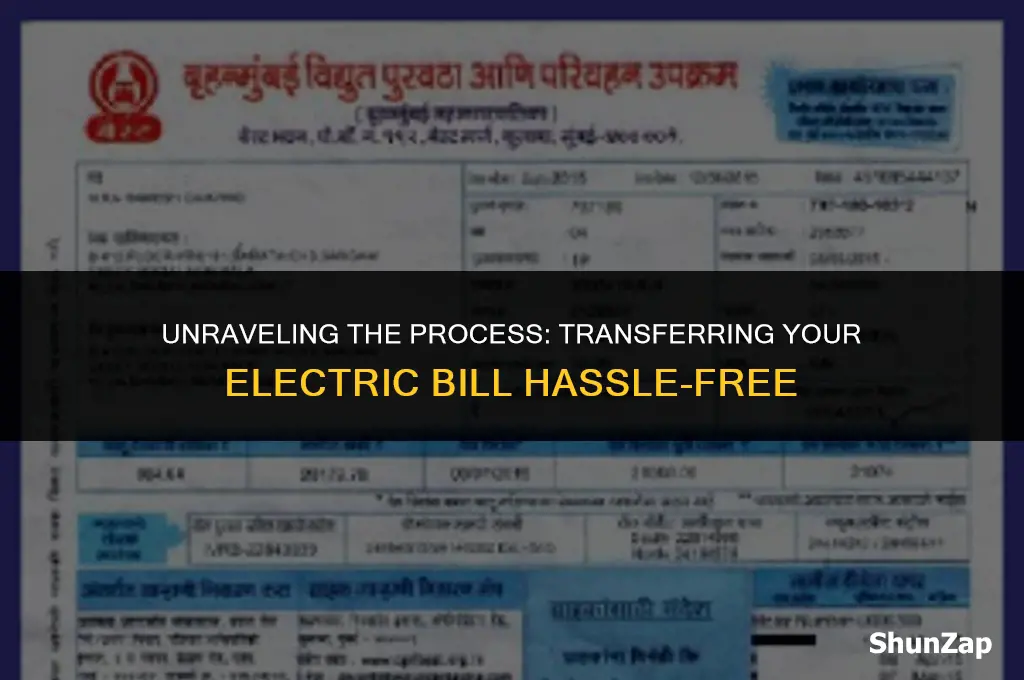 how to get electric bill out of my name