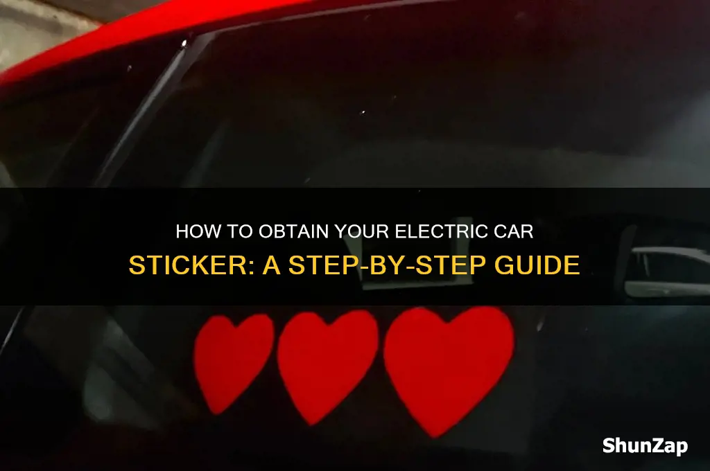 how to get electric car sticker