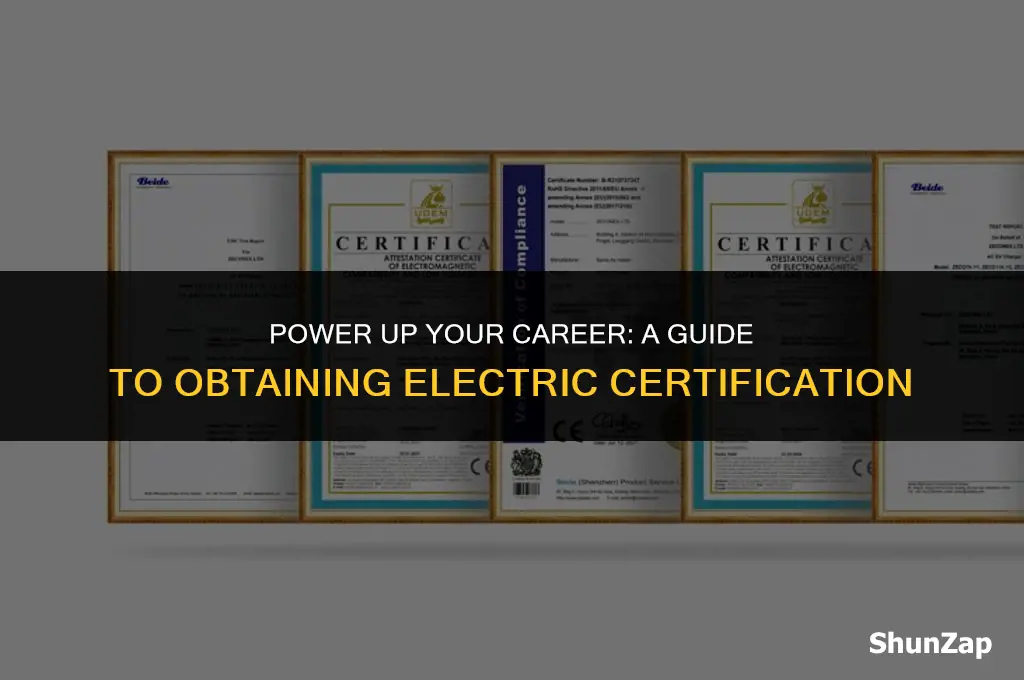 how to get electric certification