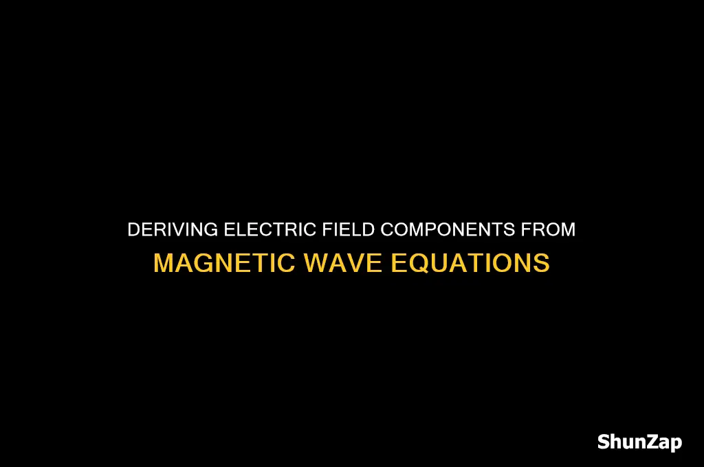 how to get electric field component from magnetic wave equation