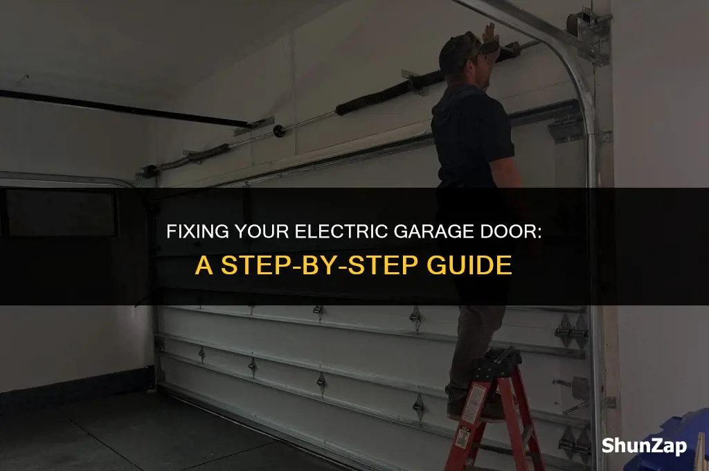 how to get electric garage door back on track