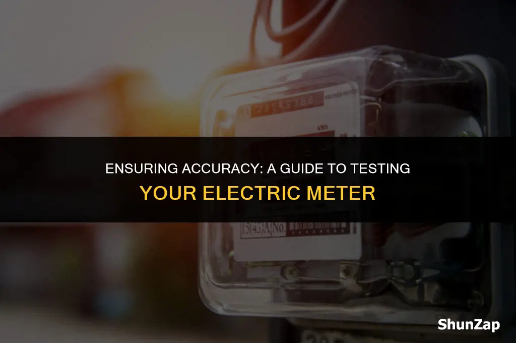 how to get electric meter tested