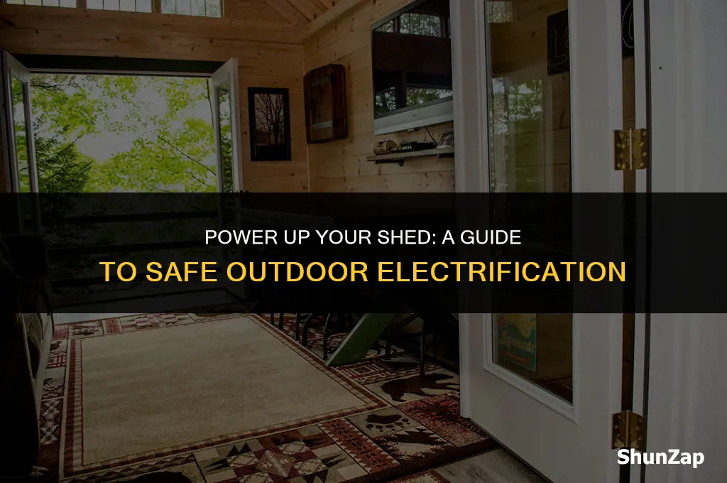 how to get electric on outside of shed