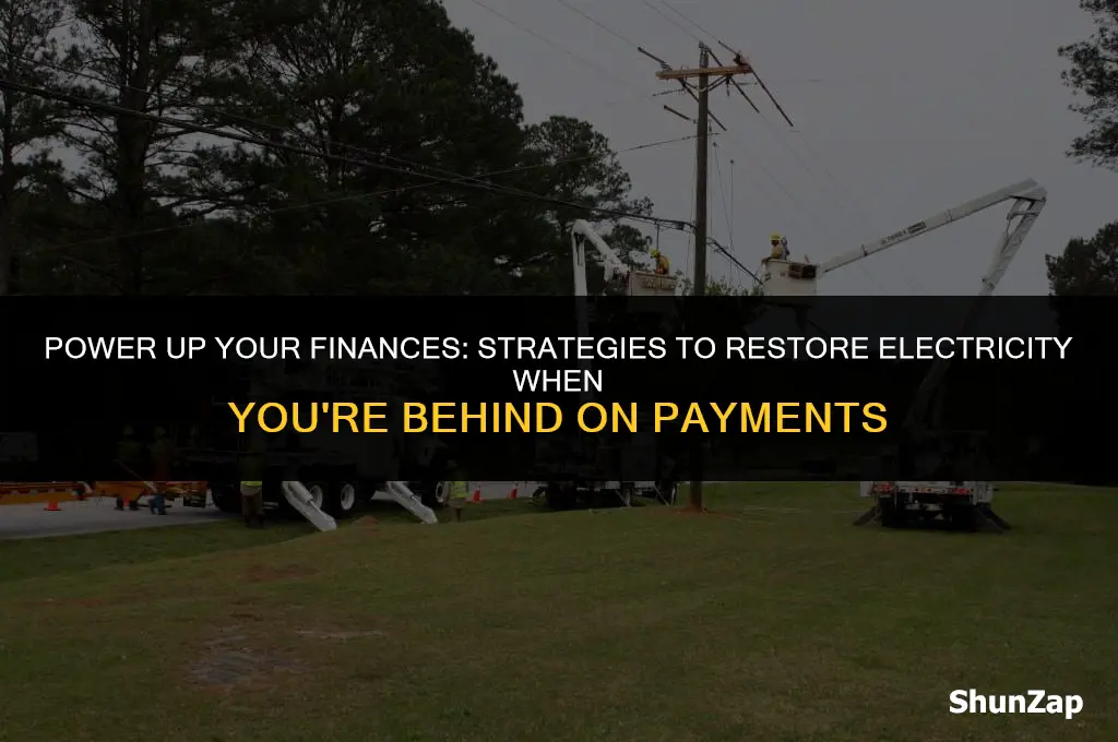 how to get electric on when you owe money