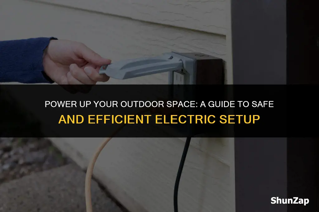 how to get electric outside