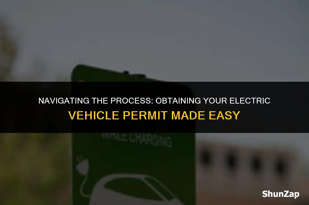 how to get electric permit for electric vehicle