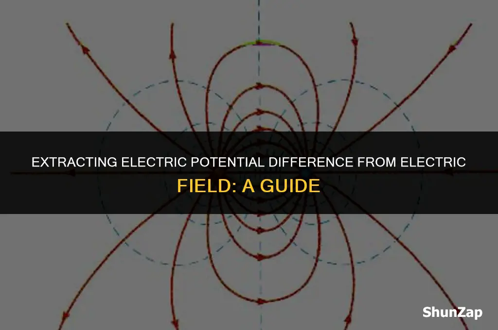 how to get electric potential difference out of electric field