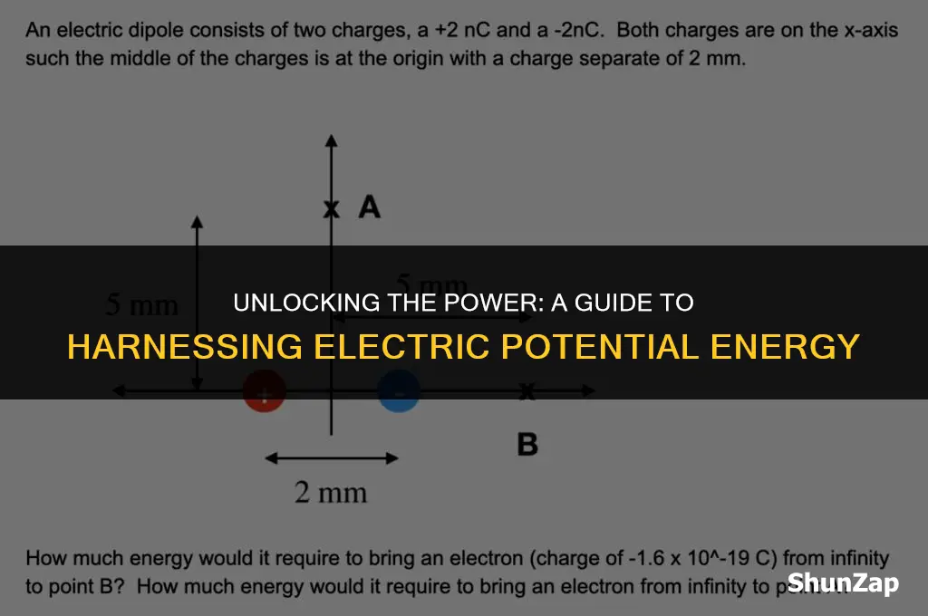 how to get electric potential energy