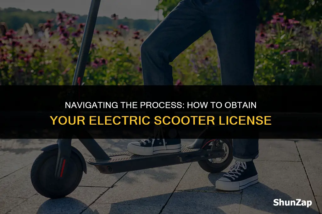 how to get electric scooter license