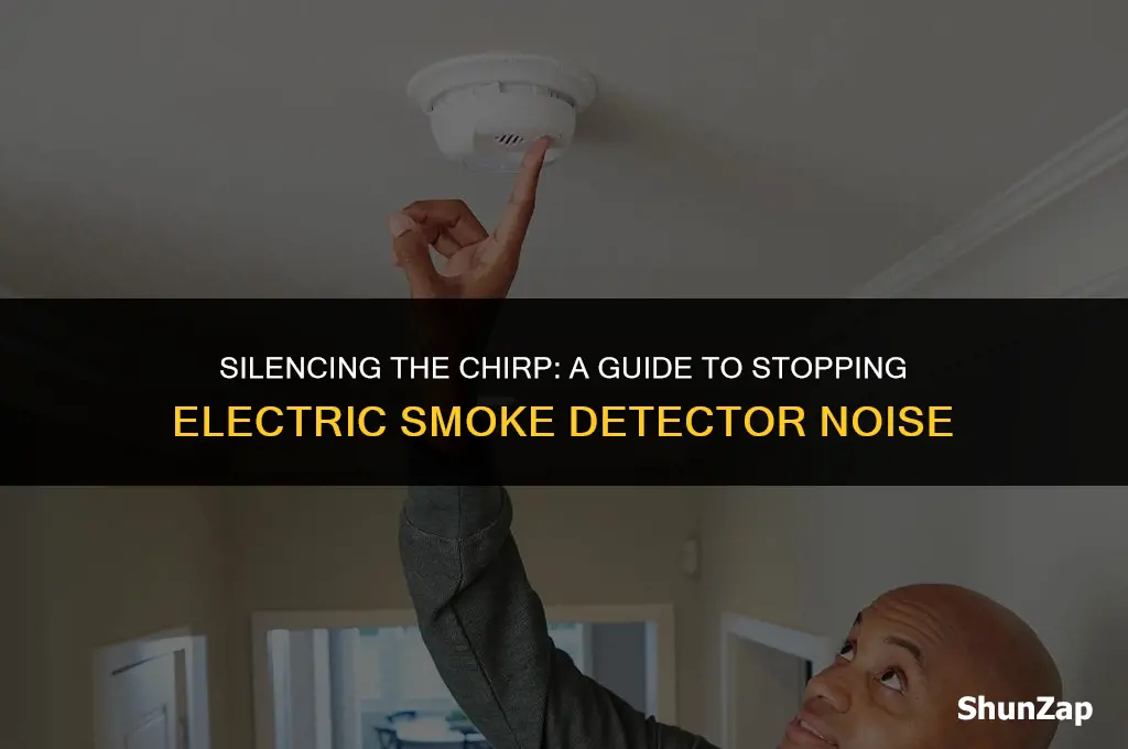 how to get electric smoke detector to stop chirping
