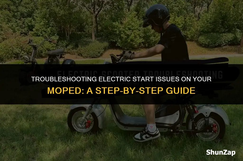 how to get electric start to work on a moped