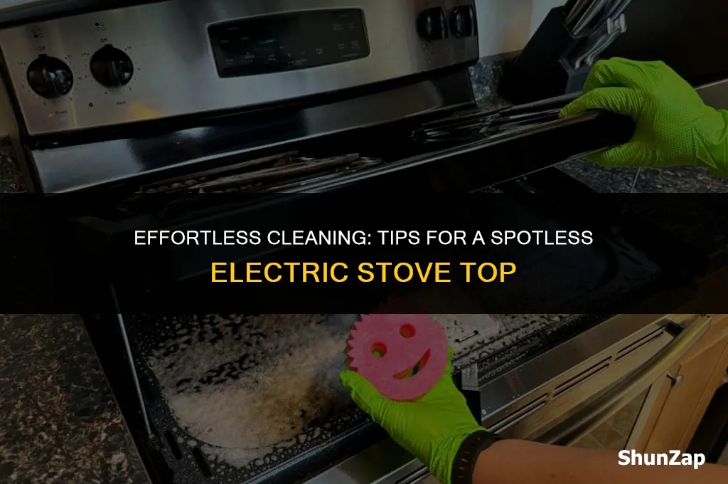 how to get electric stove top clean
