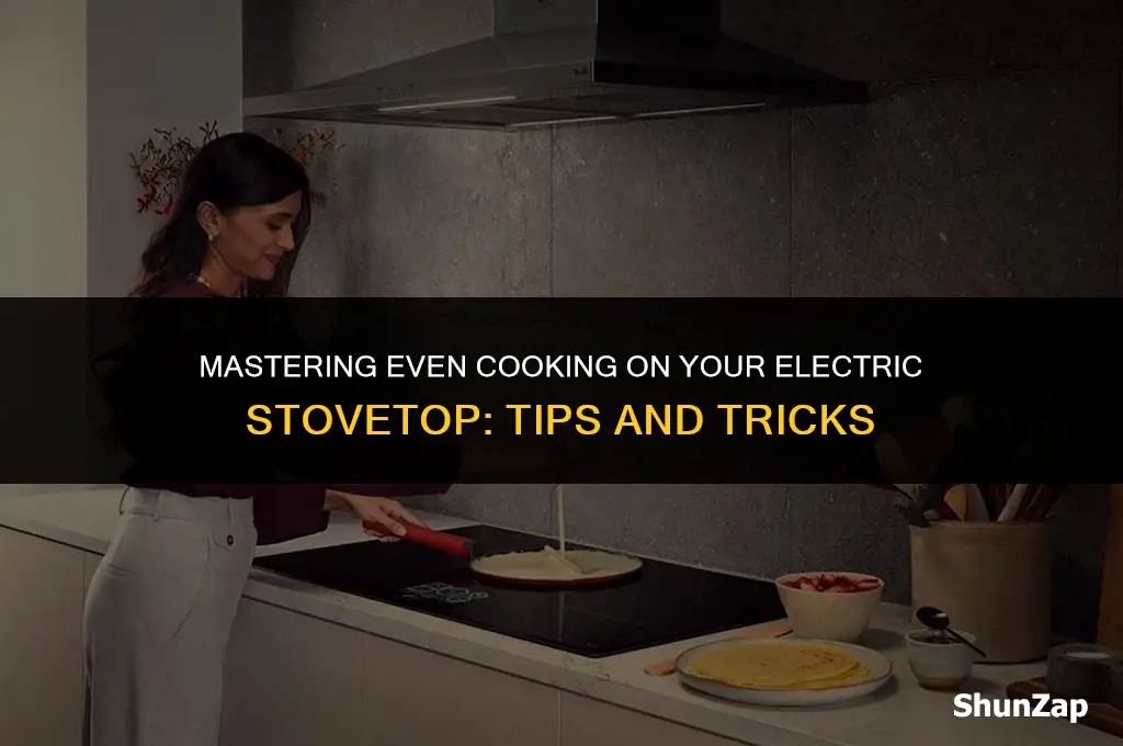 how to get electric stovetop to cook more evenly