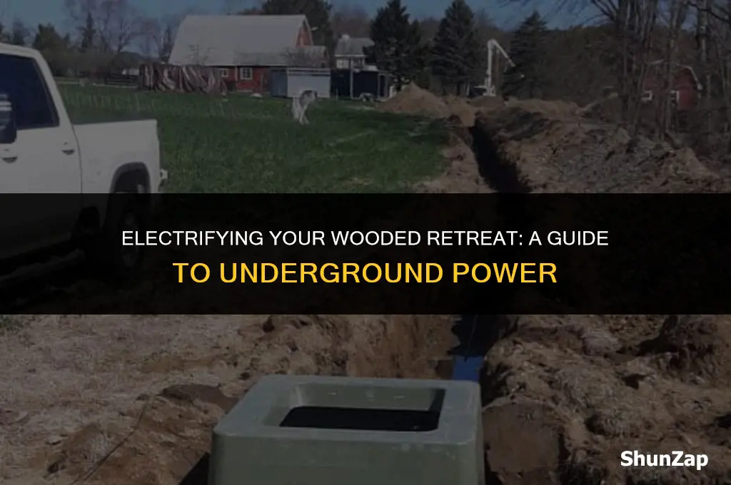 how to get electric through wooded site underground