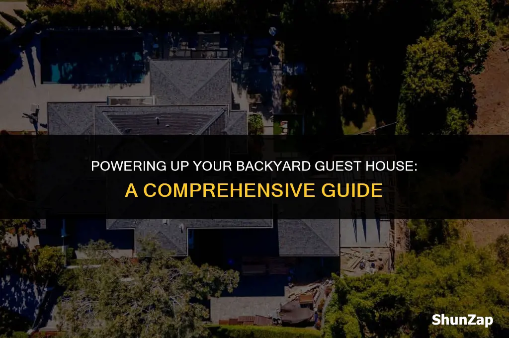 how to get electric to a guest house in backyard