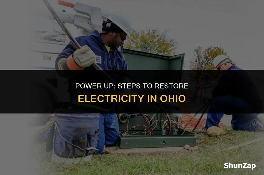 how to get electric turned back ohio