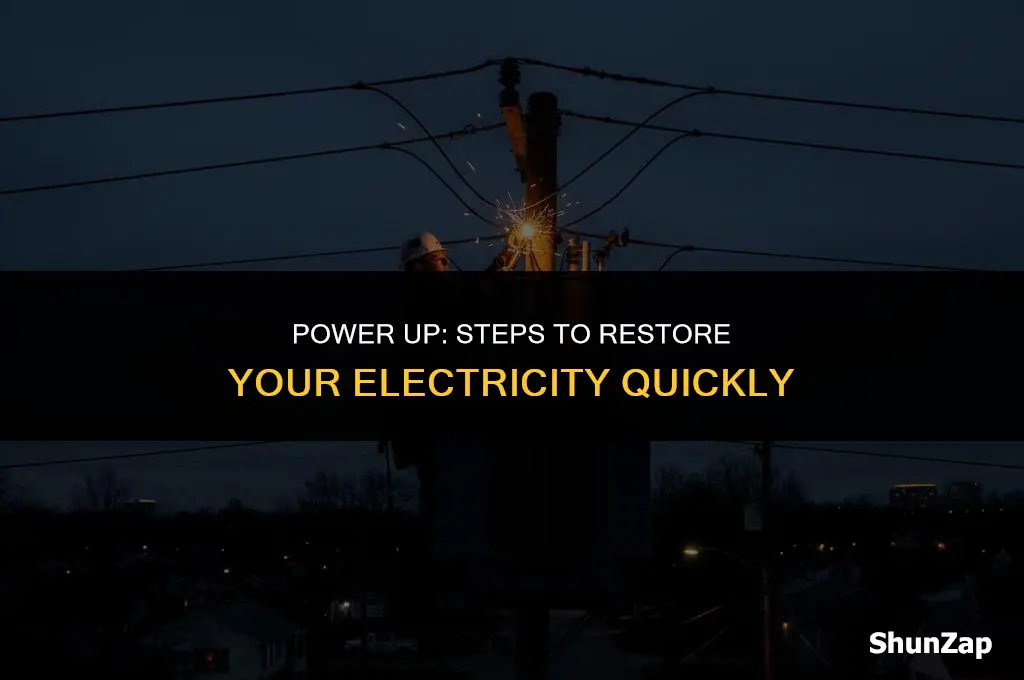 how to get electric turned back on