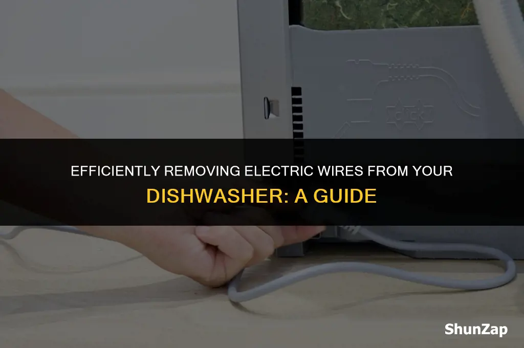 how to get electric wire off dishwasher