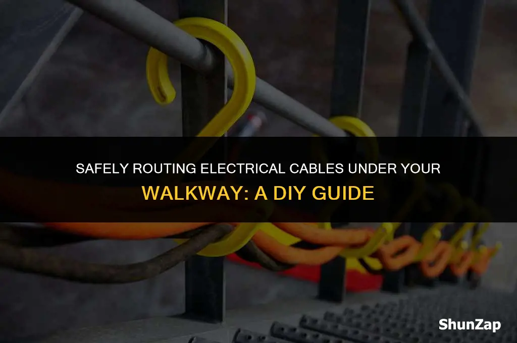 how to get electrical cable under my walkway
