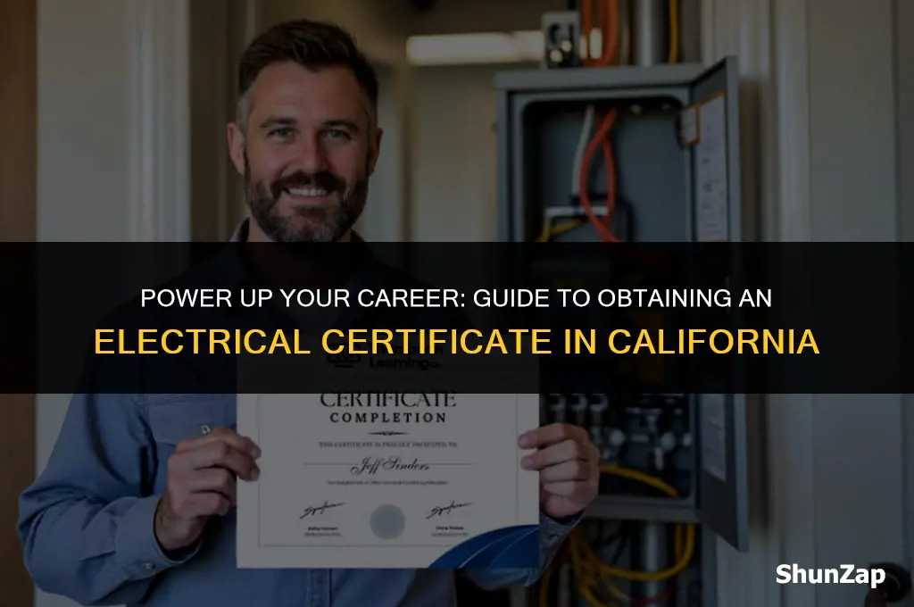 how to get electrical certificate california