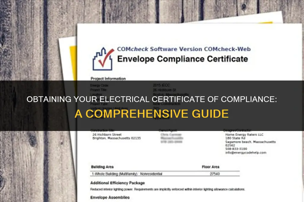 how to get electrical certificate of compliance