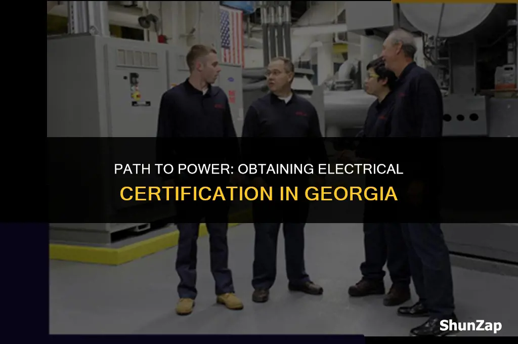 how to get electrical certification in georgia