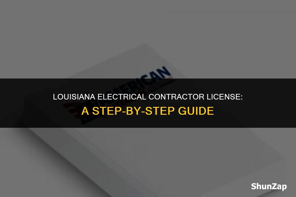 how to get electrical contractor license in louisiana