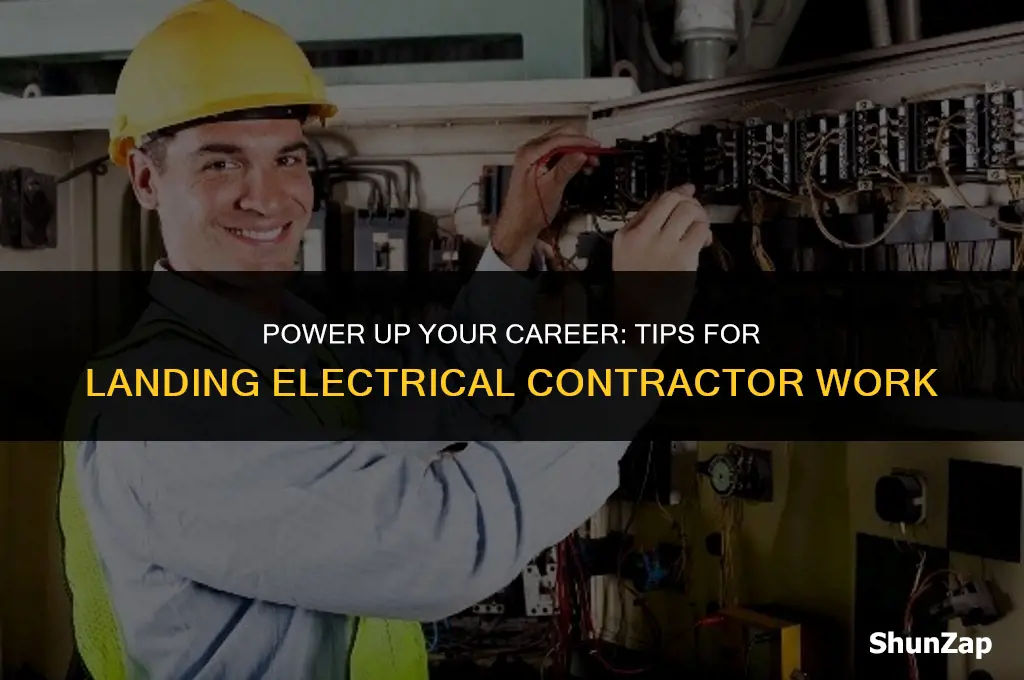 how to get electrical contractor work