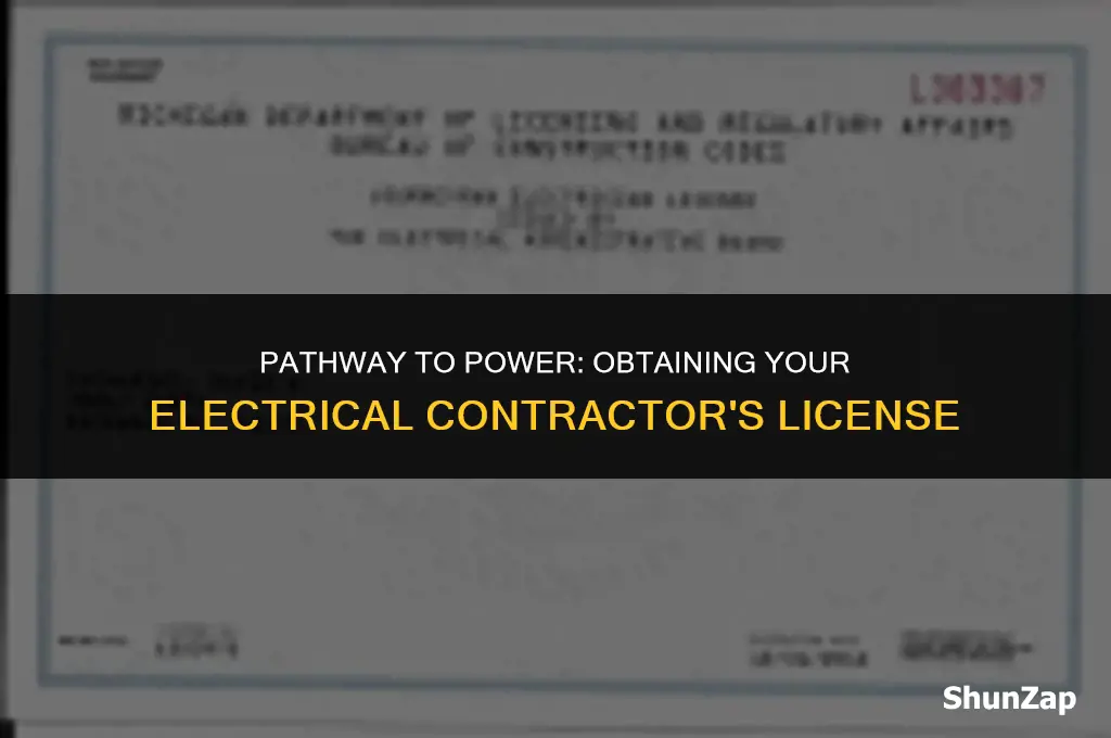 how to get electrical contractors license
