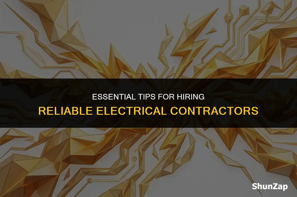 how to get electrical contractors