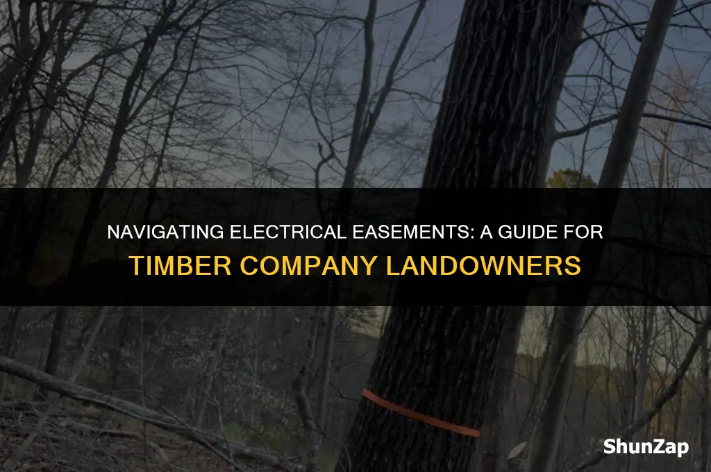 how to get electrical easement from timber company