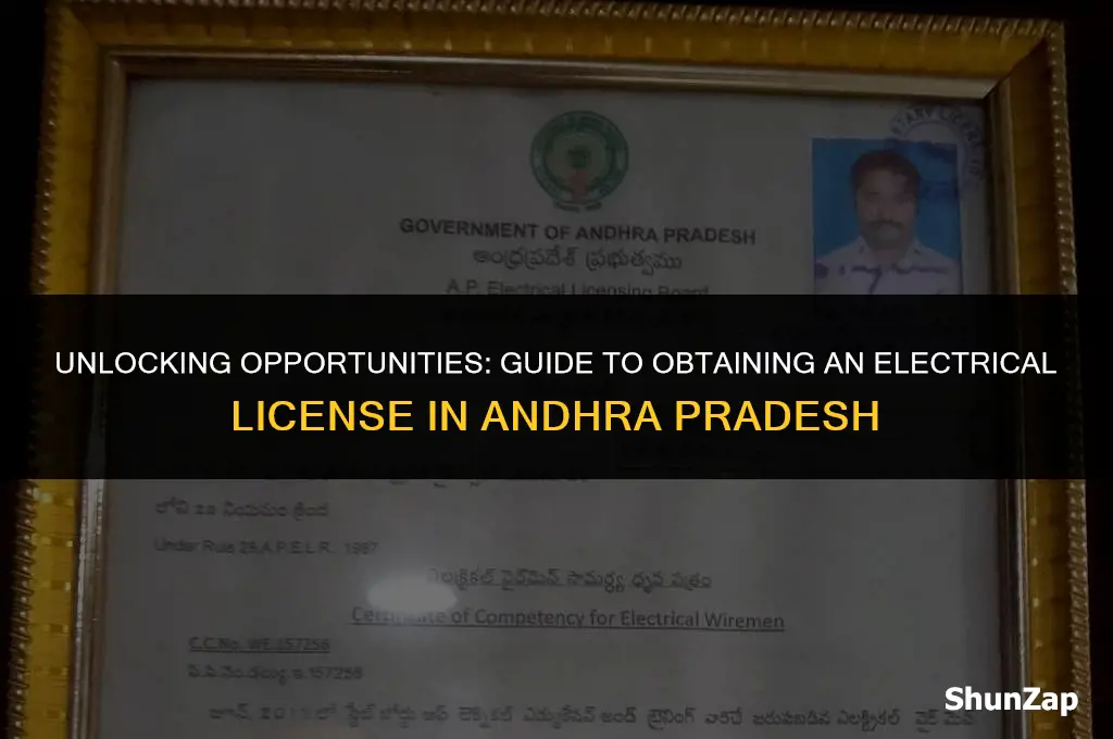 how to get electrical licence in andhra pradesh