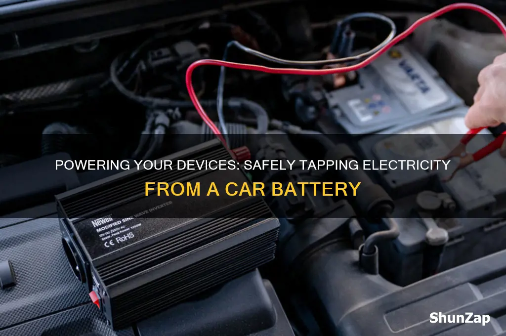 how to get electricity from a car battery