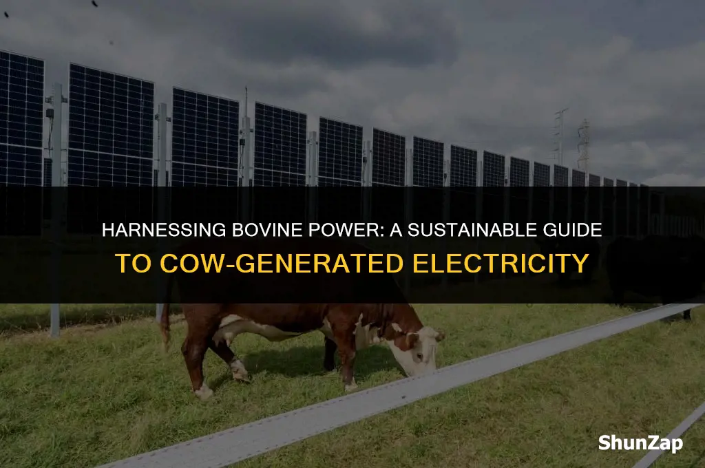 how to get electricity using cows