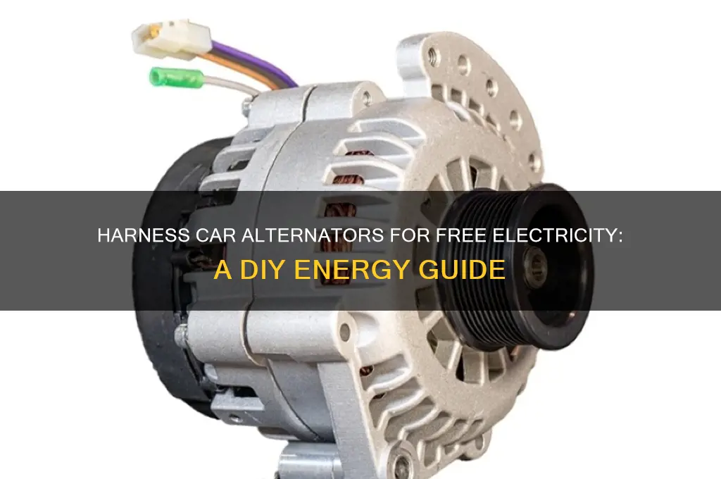 how to get free electricity by using car altnators