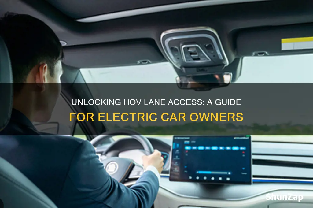 how to get hov pass for electric car