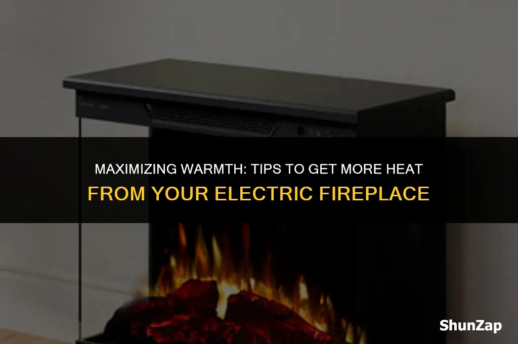 how to get more heat from electric fireplace