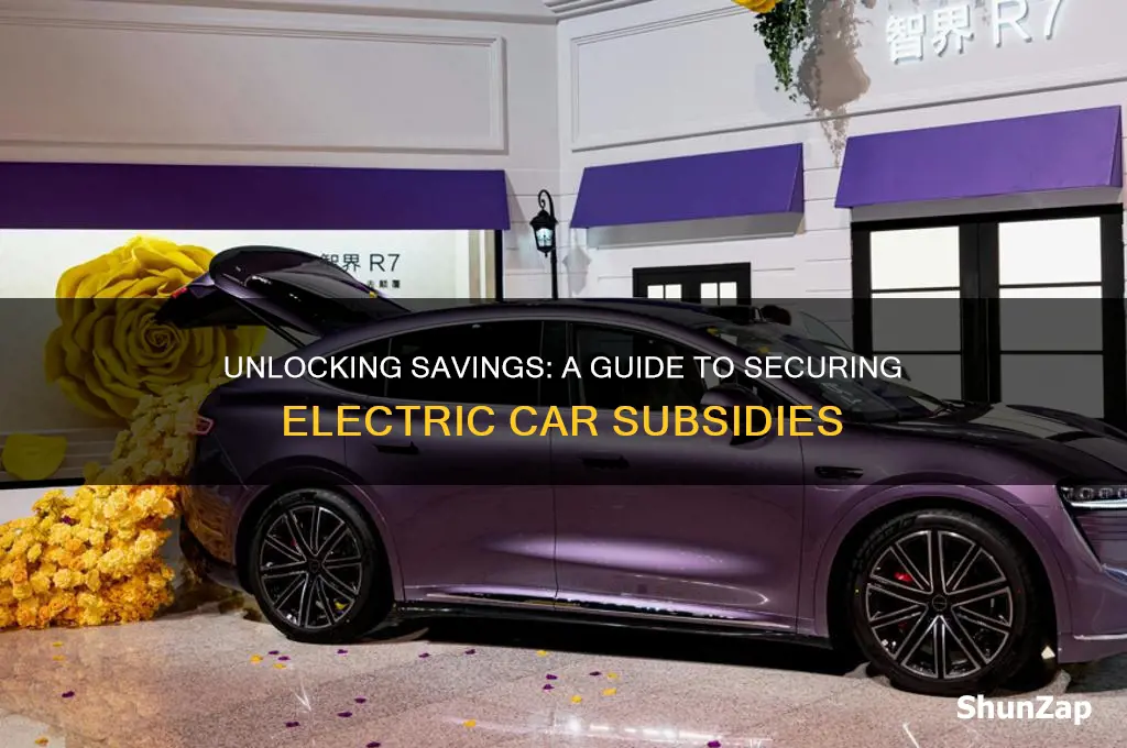 how to get subsidy on electric car