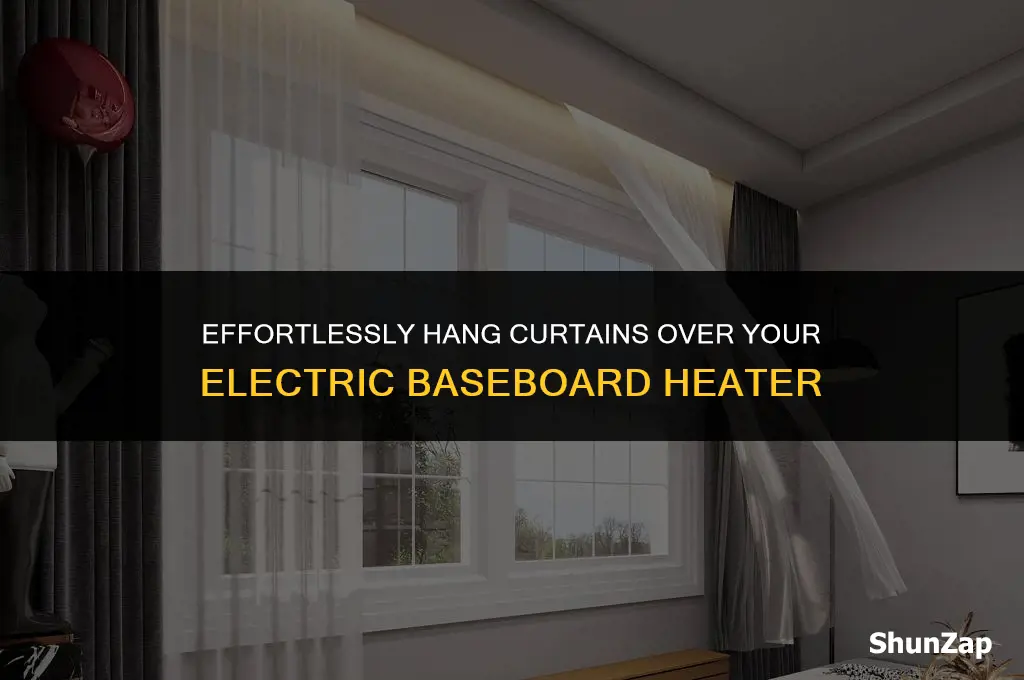 how to hang curtains over an electric baseboard heater